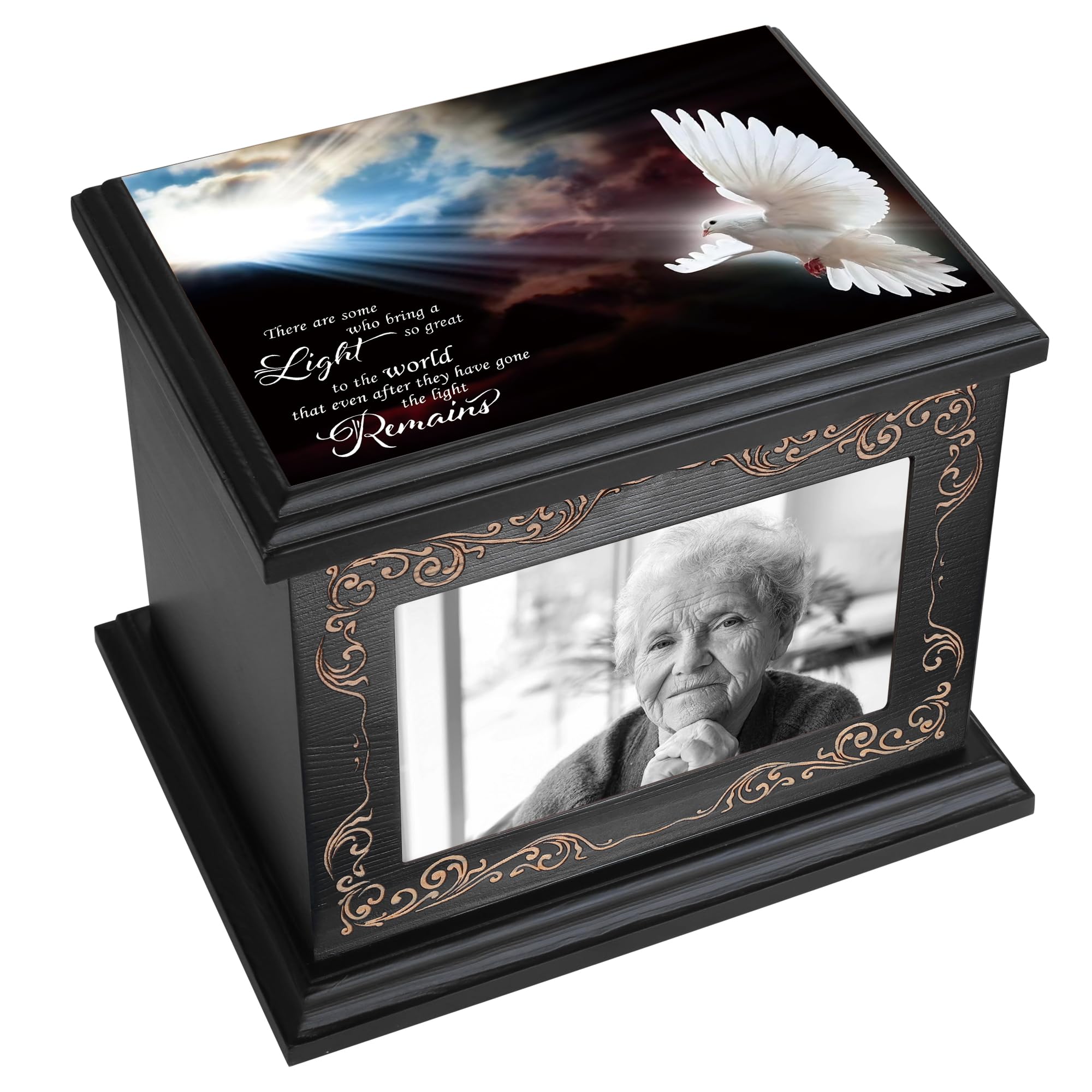 ADMLC Cremation Urns for Human Ashes Adult Up to 200 IBS with Photo Frame