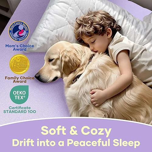 Miniatura 91 de OhGeni Protector de colchón 100% impermeable, sábana bajera con bolsillos profundos, material suave transpirable sin ruido de alta calidad, funda de