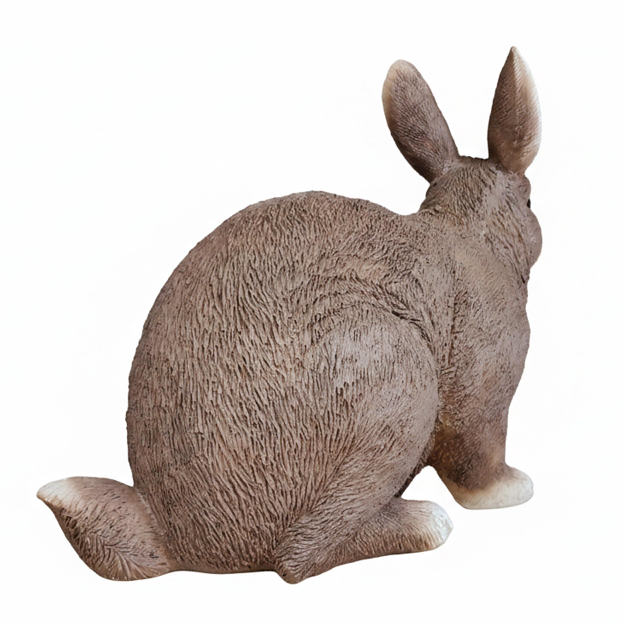 colourliving Deko Hase Figur Gartenfigur Hase stehend realistische Hasenfigur als Osterdeko und Frühlingsdeko für Garten, Terrasse und Zuhause (braun sitzend groß)
