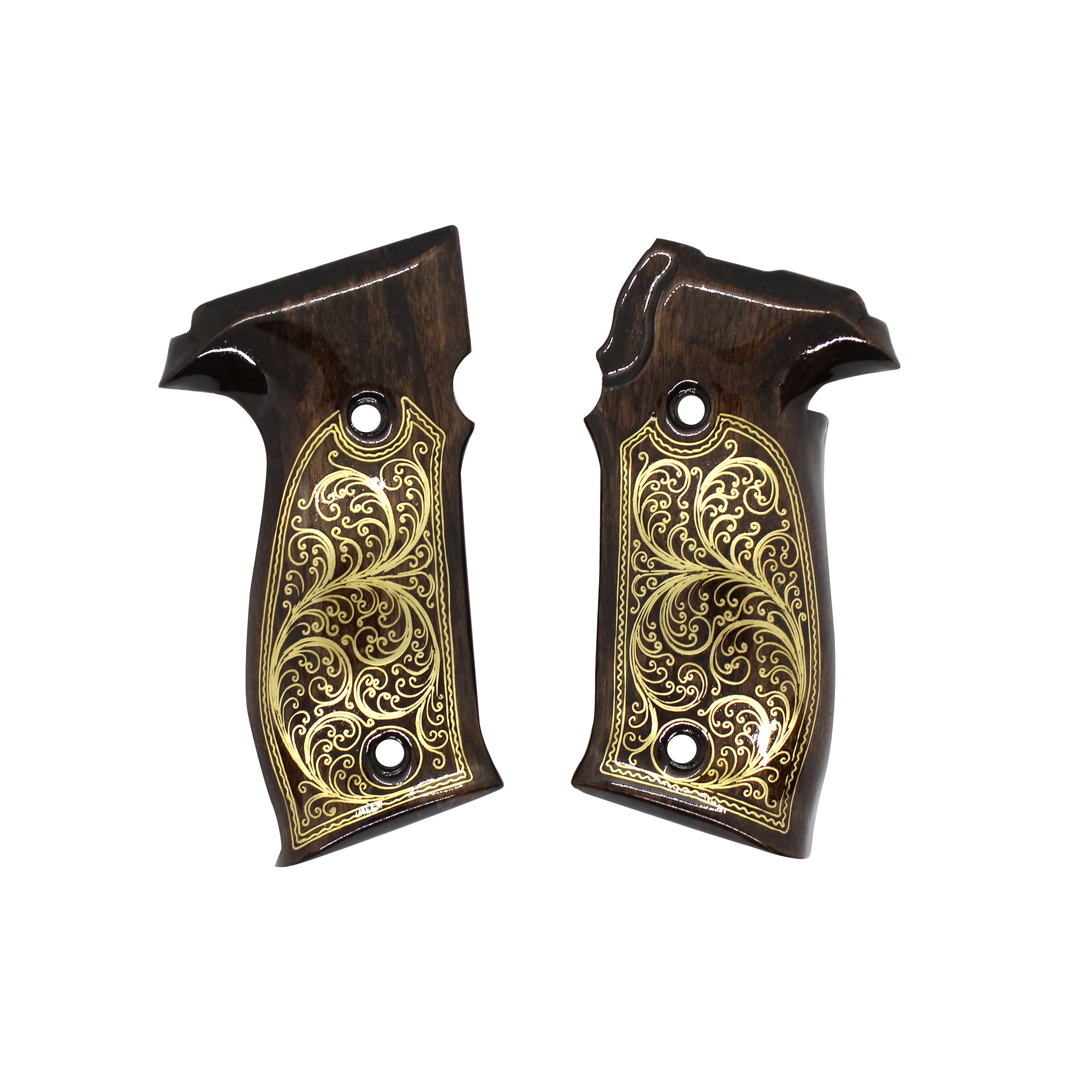 Generic Mammoth P226 Grips, Handcrafted Premium Pistol Grip Accessories for 226 Hand Gun Grip - Super Quality Brass and Walnut Wood Gun Grips - Empuñaduras de Pistola P226