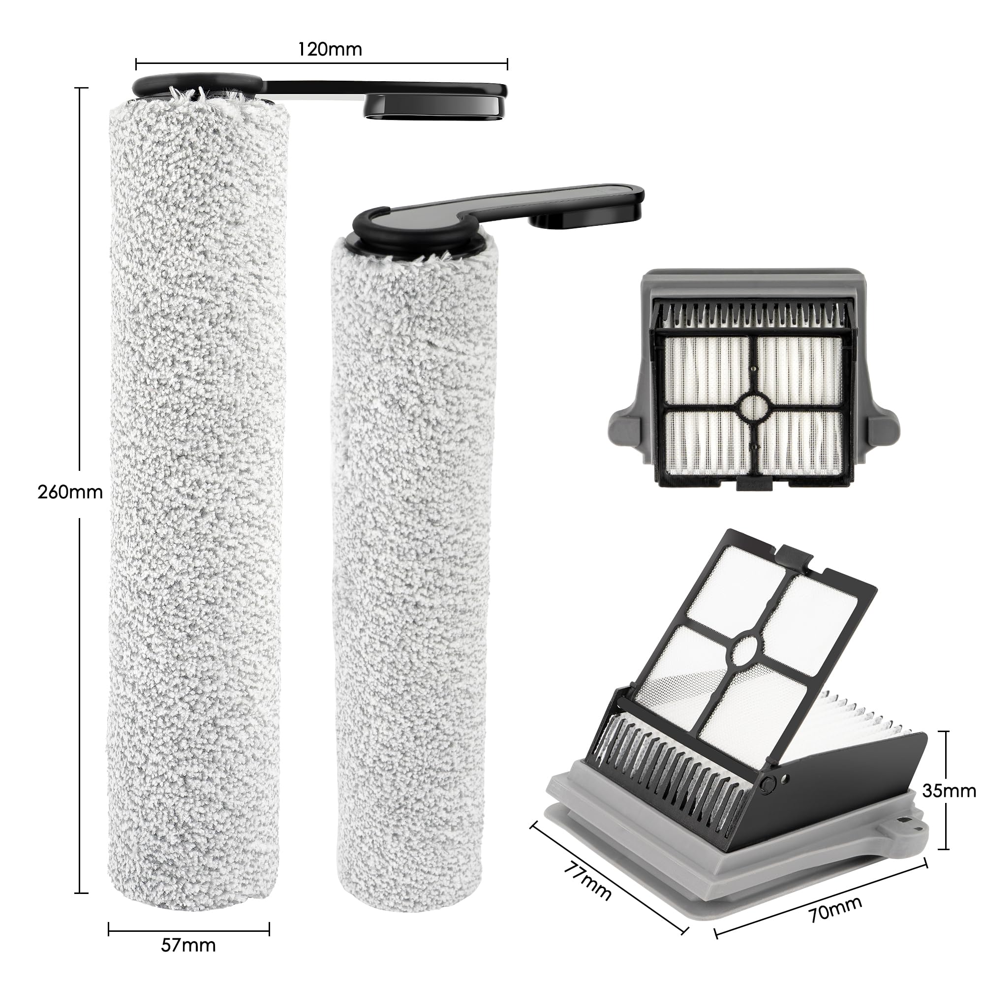 Tineco S7 Pro Brush Rollers - Replacement Set -7