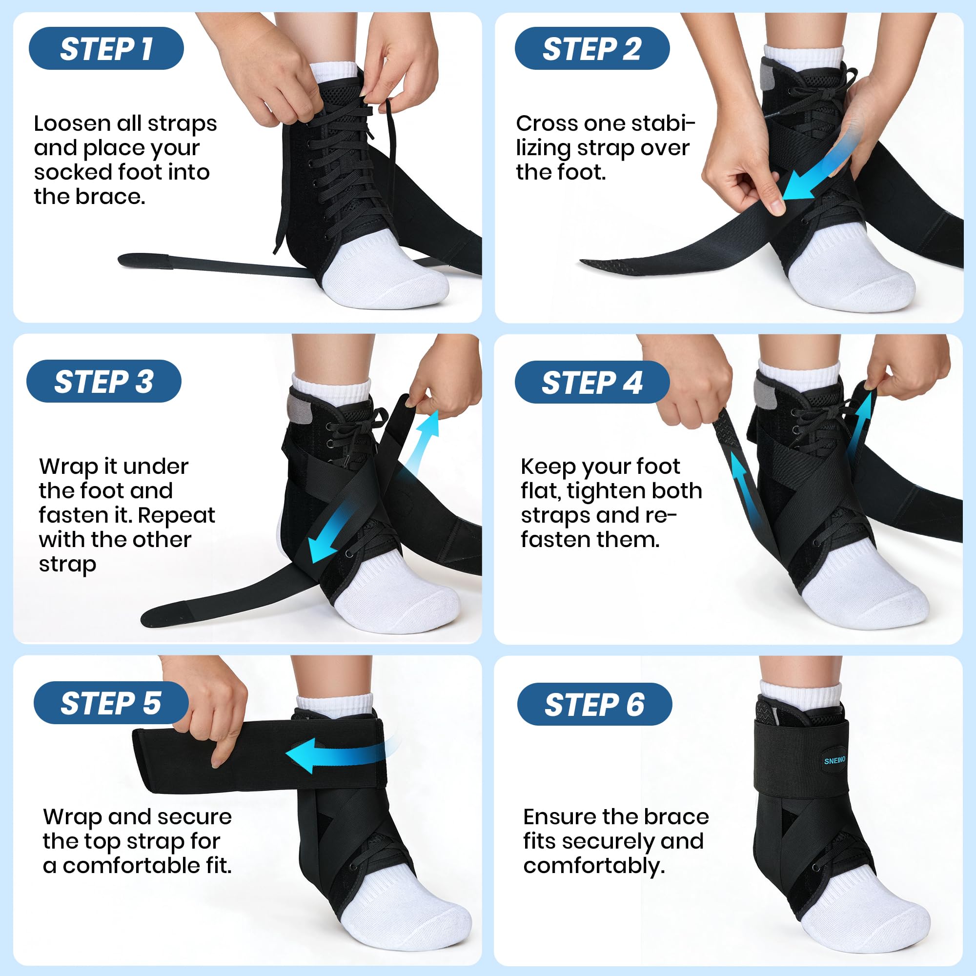 Ankle Brace for Sprains - Women & Men Support -6