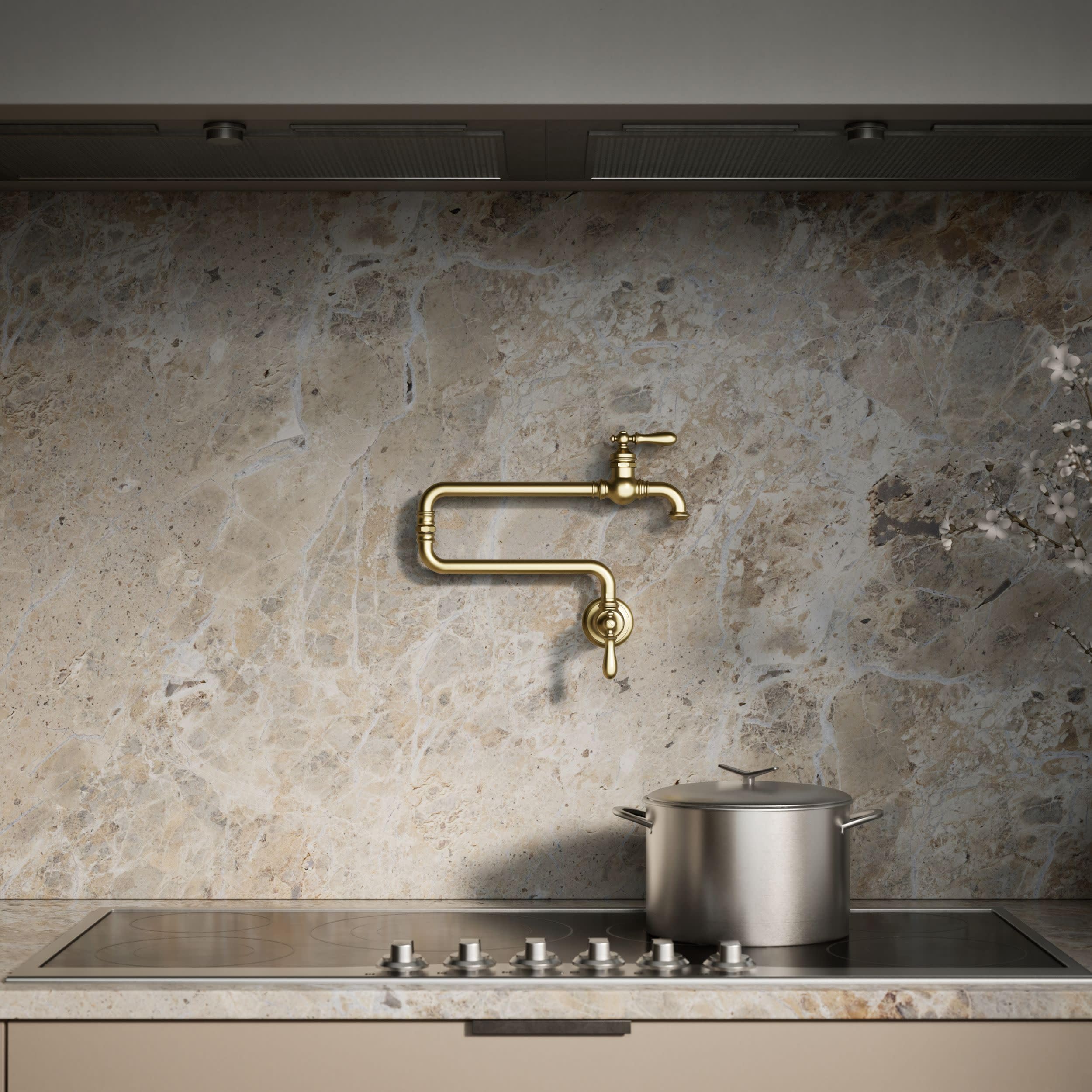 KOHLER 99270-2MB Artifacts Wall-Mount Pot Filler, Pot Filler