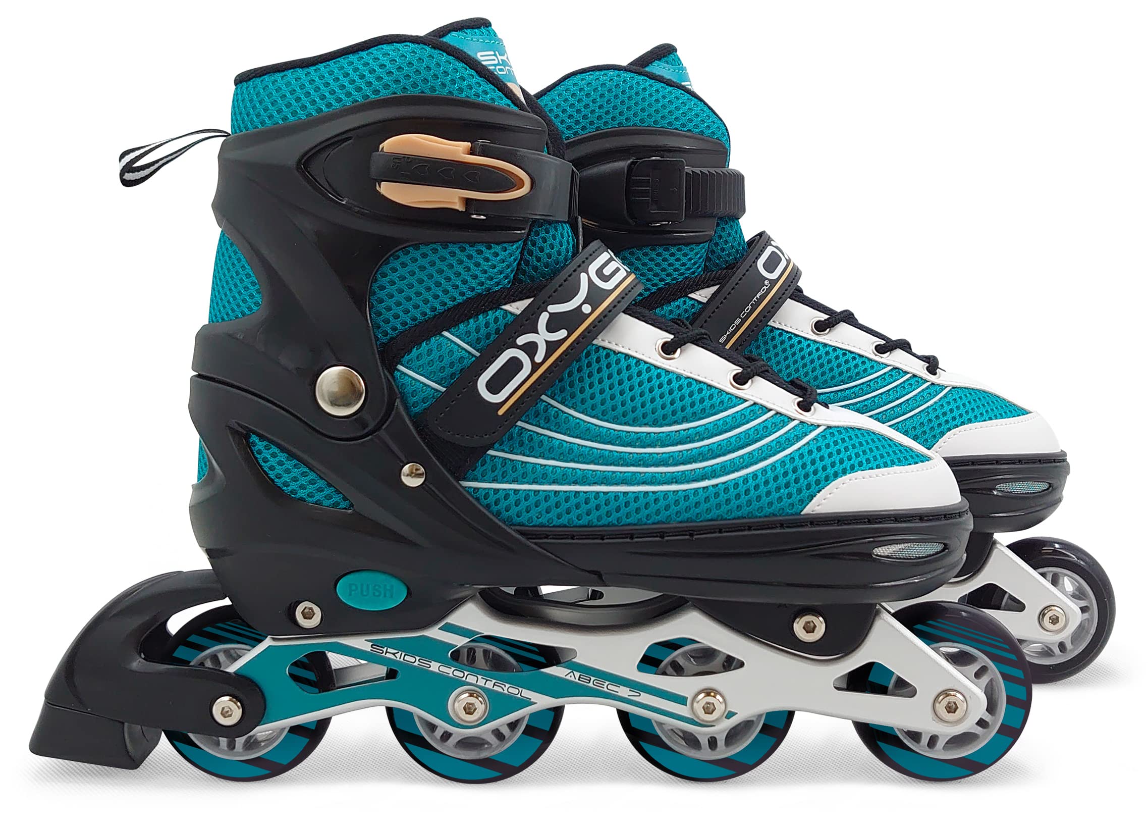 Patins en Ligne Ajustable Semi-Soft SKIDS Control Oxygen T. 42-45, Blue-Black