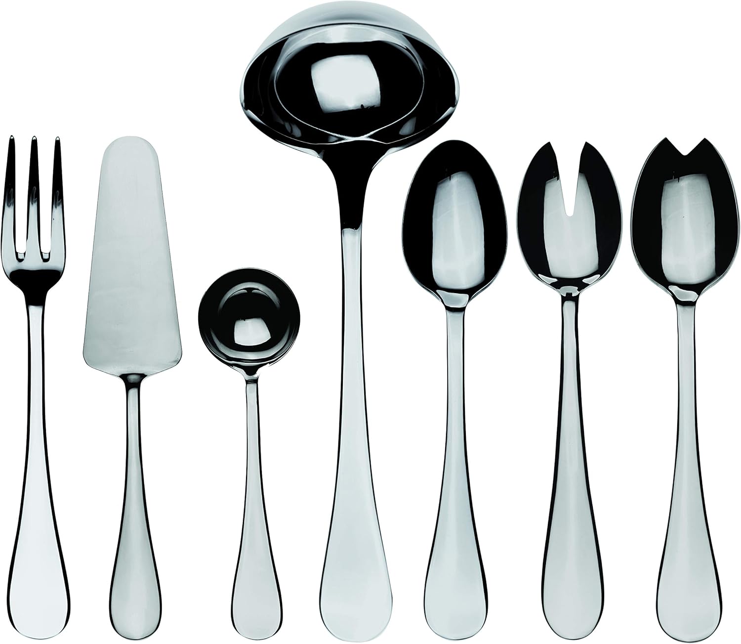 MEPRA 20-Piece Brescia Flatware Set, Silver, 20 Pieces (1020B22020)