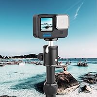 Vista 5 de HSU Dedos plegables de repuesto compatibles con GoPro Hero 12/11/10/9/8 Black Max, adaptador de repuesto con puerto de conector de trípode 1/4