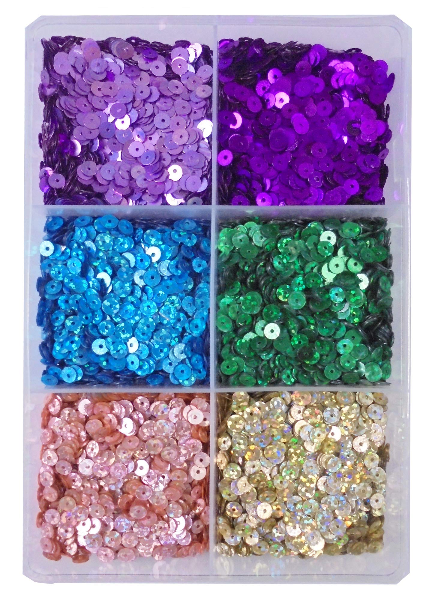 eshoppee 5 mm Sequins Sitara, 150 gm Multicolor Round Shape Box, for Jewellery Making Art and Craft DIY kit (14)