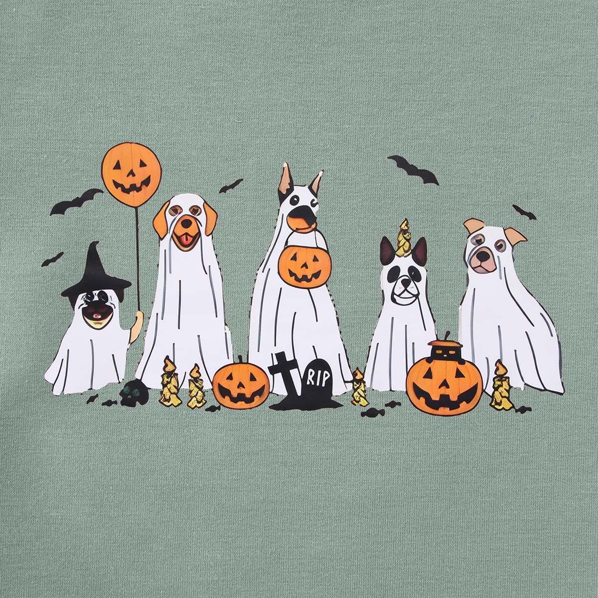 Toddler Halloween Ghost Dog Sweatshirt Girl Boy Doggy Pumpkin Pullover Spooky Season Crewneck Long Sleeve Shirt Tops - Image 6