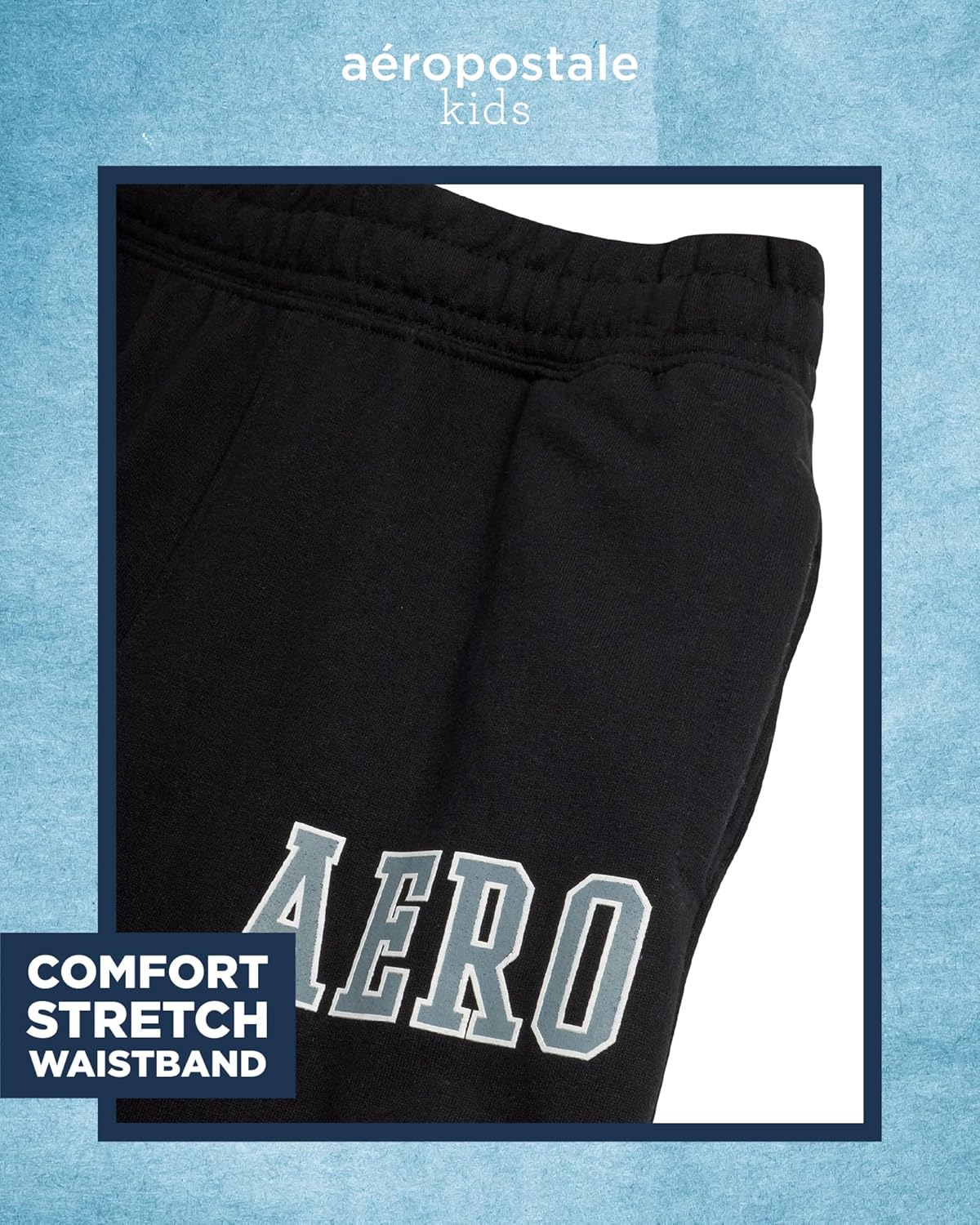 AEROPOSTALE Active Boys Joggers Set - 3 Piece Short Sleeve Boys Graphic Tees and Fleece Kids Sweatpants Tracksuit Set (8-16)