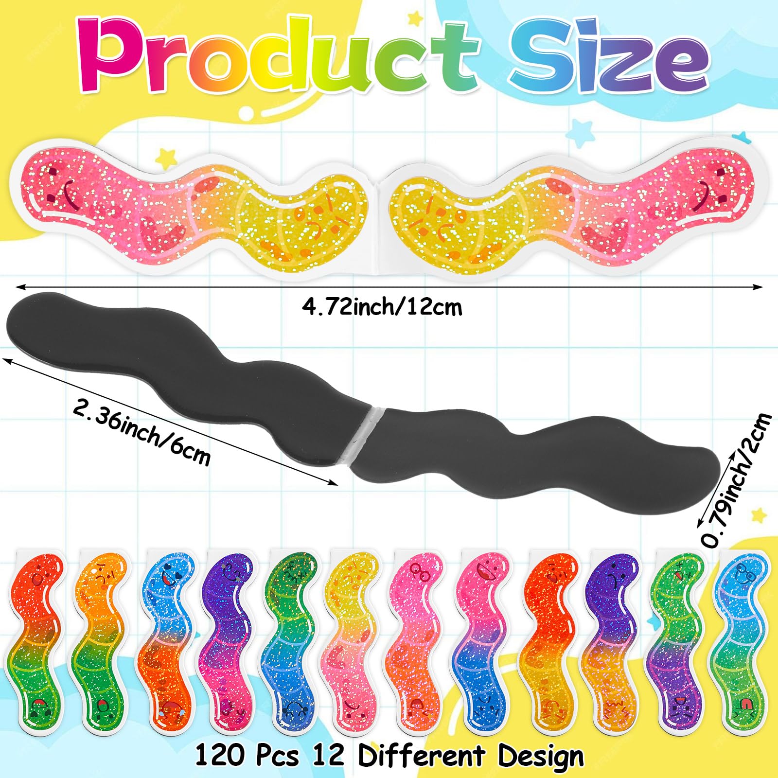 Lot de 120 marque-pages magnétiques en vrac pour enfants - Jolis marque-pages holographiques à paillettes - Pour les amateurs de livres, les adultes, les enseignants, la lecture, les