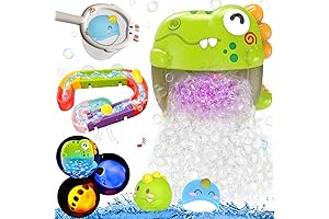 Toddler Bath Bubble Machine: Enhance Bath Time with Delightful Bubbles, Light Show, and Educational Fun!