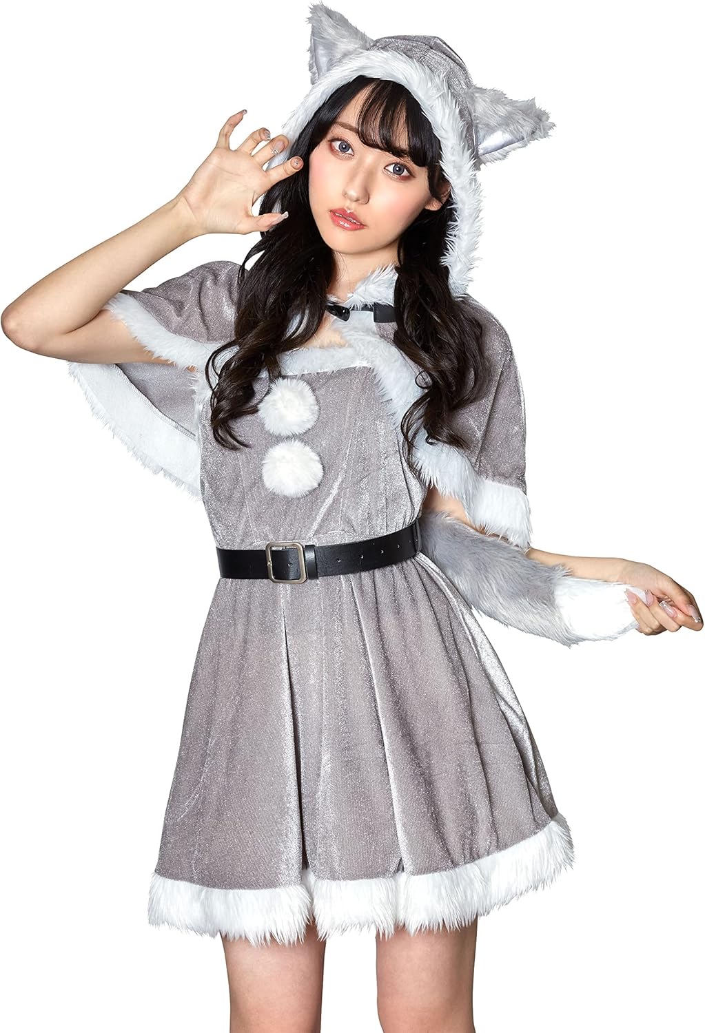 クリアストーン(Clearstone) ミミノエル コスプレ クリスマス おおかみケープサンタ レディース グレー クリアストーン(Clearstone) ミミノエル コスプレ クリスマス おおかみケープサンタ レディース グレー