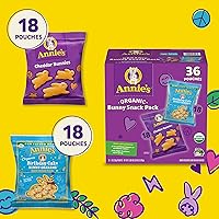 Vista 6 de Annie's Organic Snack Pack, Galletas de Queso Cheddar y Galletas de Pastel de Cumpleaños con Conejos, 36 Unidades, 36 oz