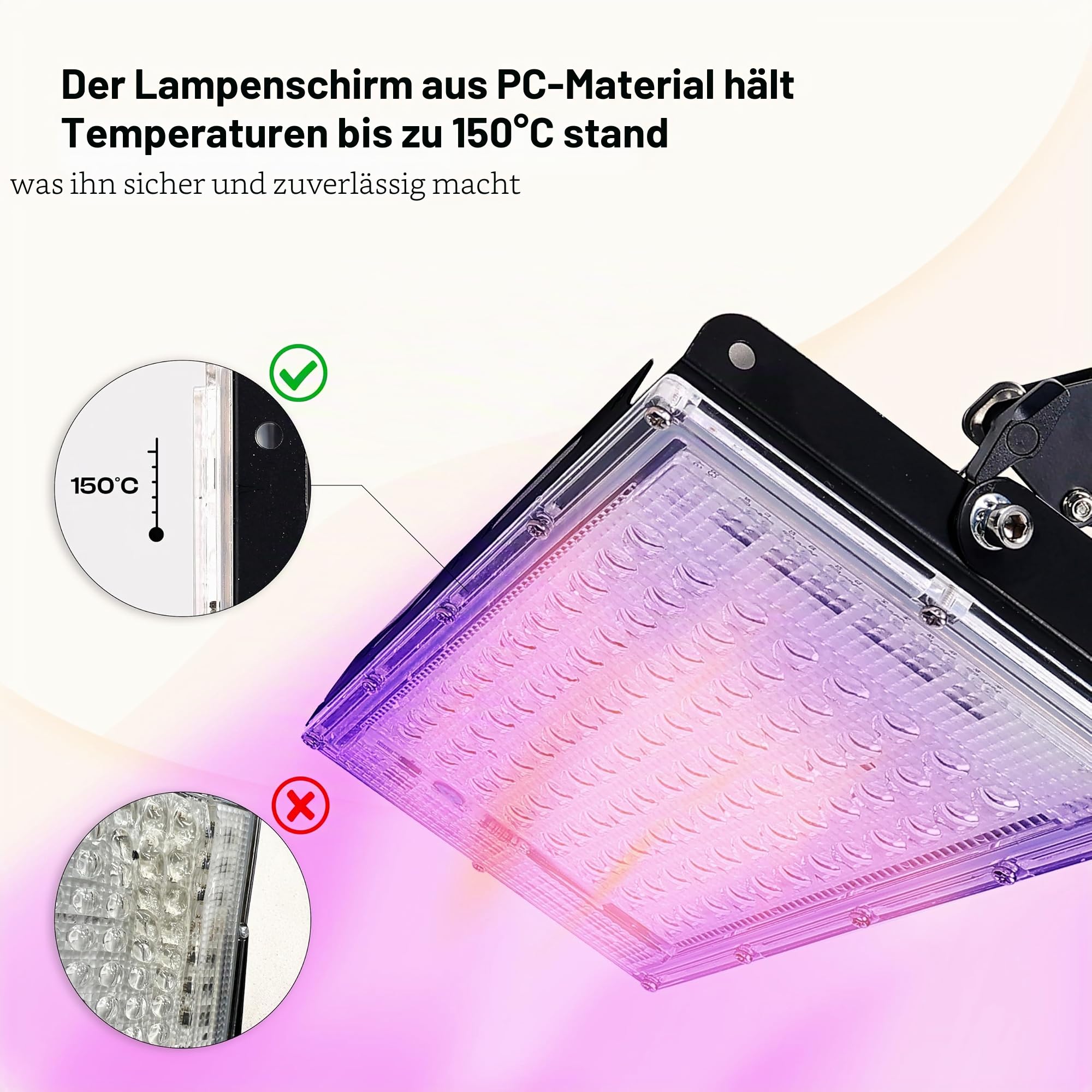 Caydo 50W LED UV Siebdruckleuchte mit Ständer und schwarzem Stoff für Siebdruck Cyanotypie