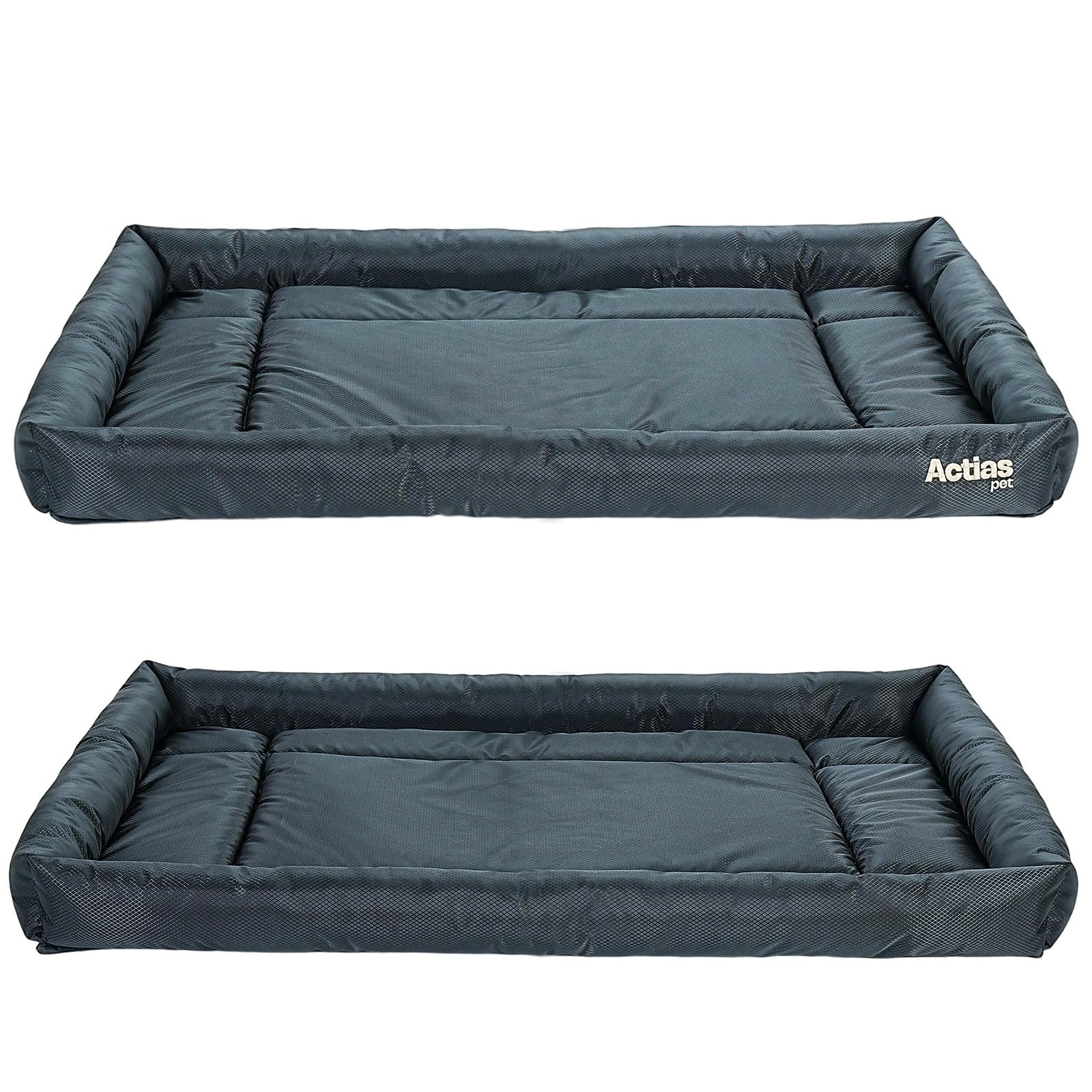 Actiaspet Waterproof Dog Crate Bed Non-Slip Base Multiple Sizes (Grey, XX Large)