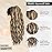 FLUFYMOOZ Ponytail Extension, 22 Inch Drawstring Ponytail Hair Extensions for Women Long Curly Wavy Ponytail Natural Wavy Synthetic Hairpiece for Women (22 Inch Medium Brown Ash Blonde)