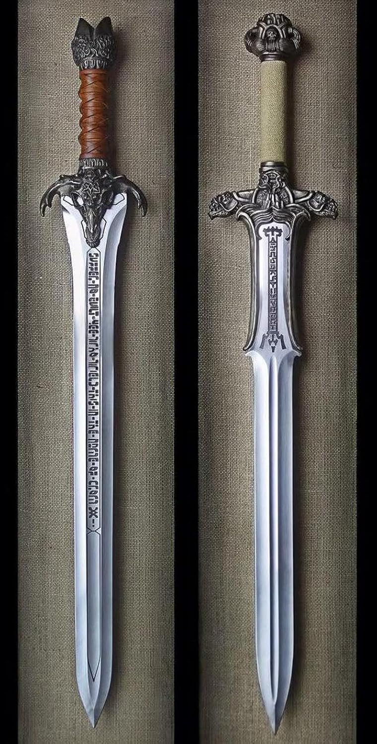 Handmade Replica of Conan The Barbarian Sword & Father of Conan Sword, Atlantean Sword, 41 '' Handmade Atlantean Sword 1095 Carbon Steel Brass Fittings, Cosplay Replica