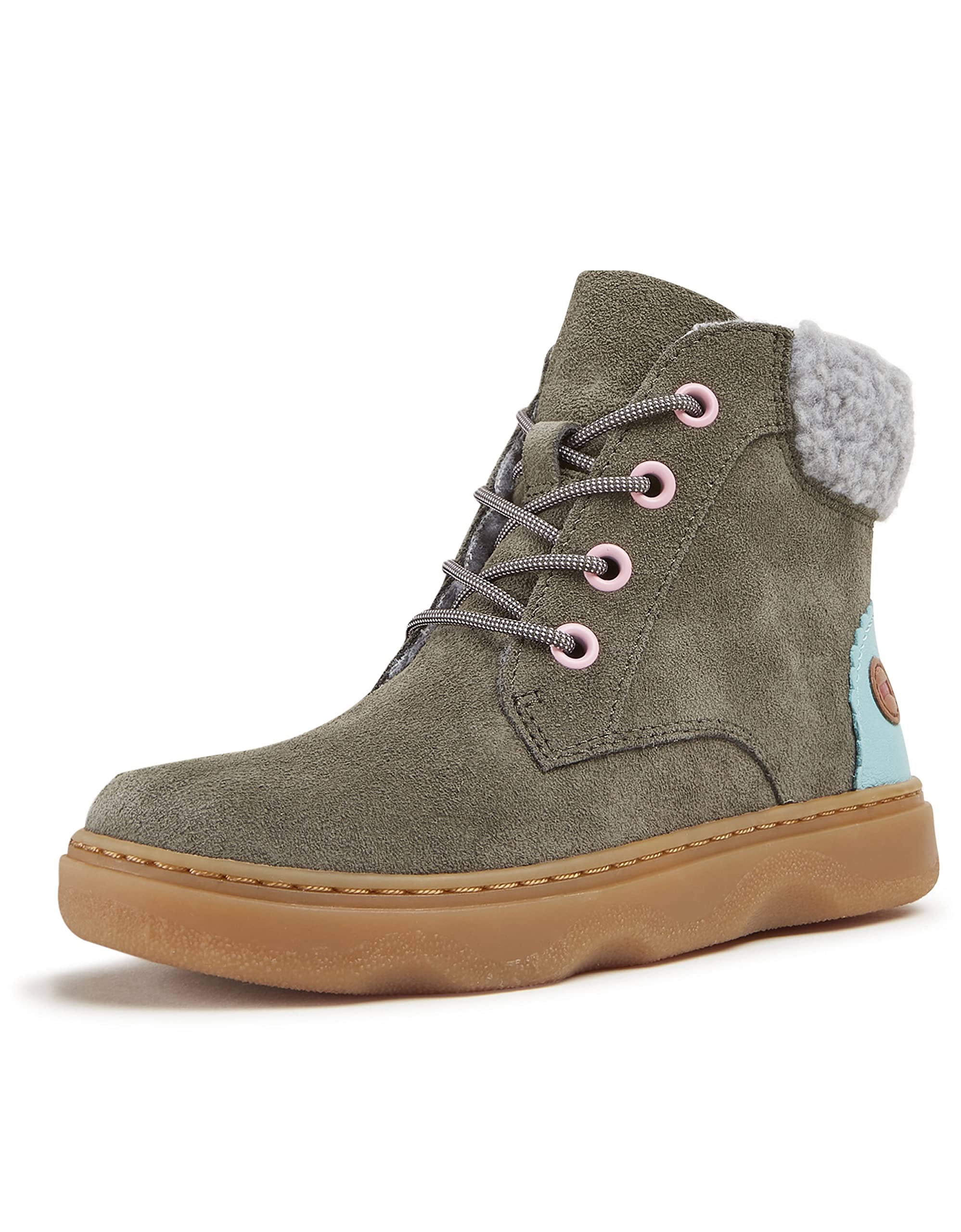 Camper Kido Girls' Ankle Boots, Green 002, 13 UK