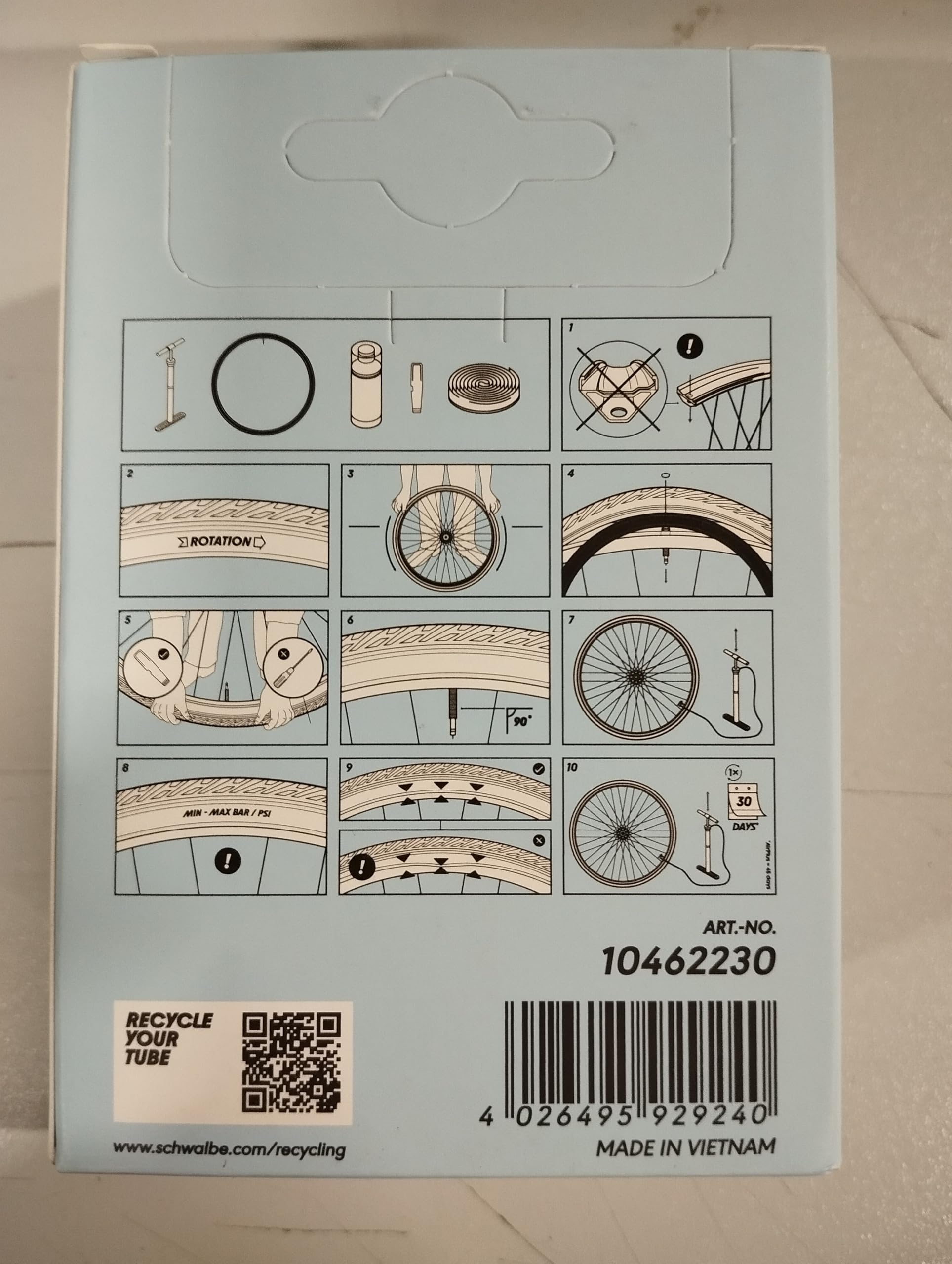 Schwalbe Uniseks Av17 10429340 Dętka Rowerowa, Czarny, 28"