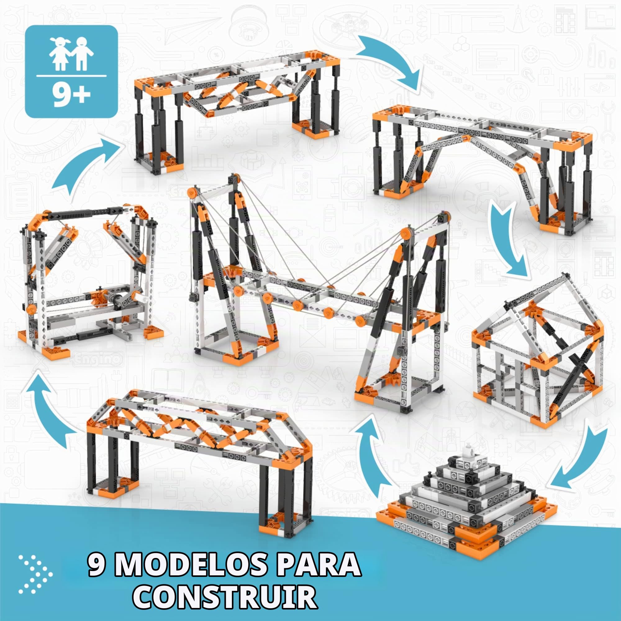 Engino - Discovering Stem Toys Structures Buildings & Bridges | Experiments & Activities Kit