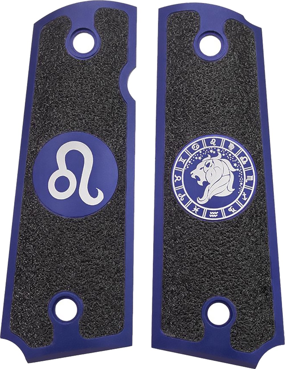 Evike - Angel Custom CNC Tac-Glove 1911 Series Airsoft Pistol Grips - Zodiac - WE-Tech - Blue (Leo) - (57944)