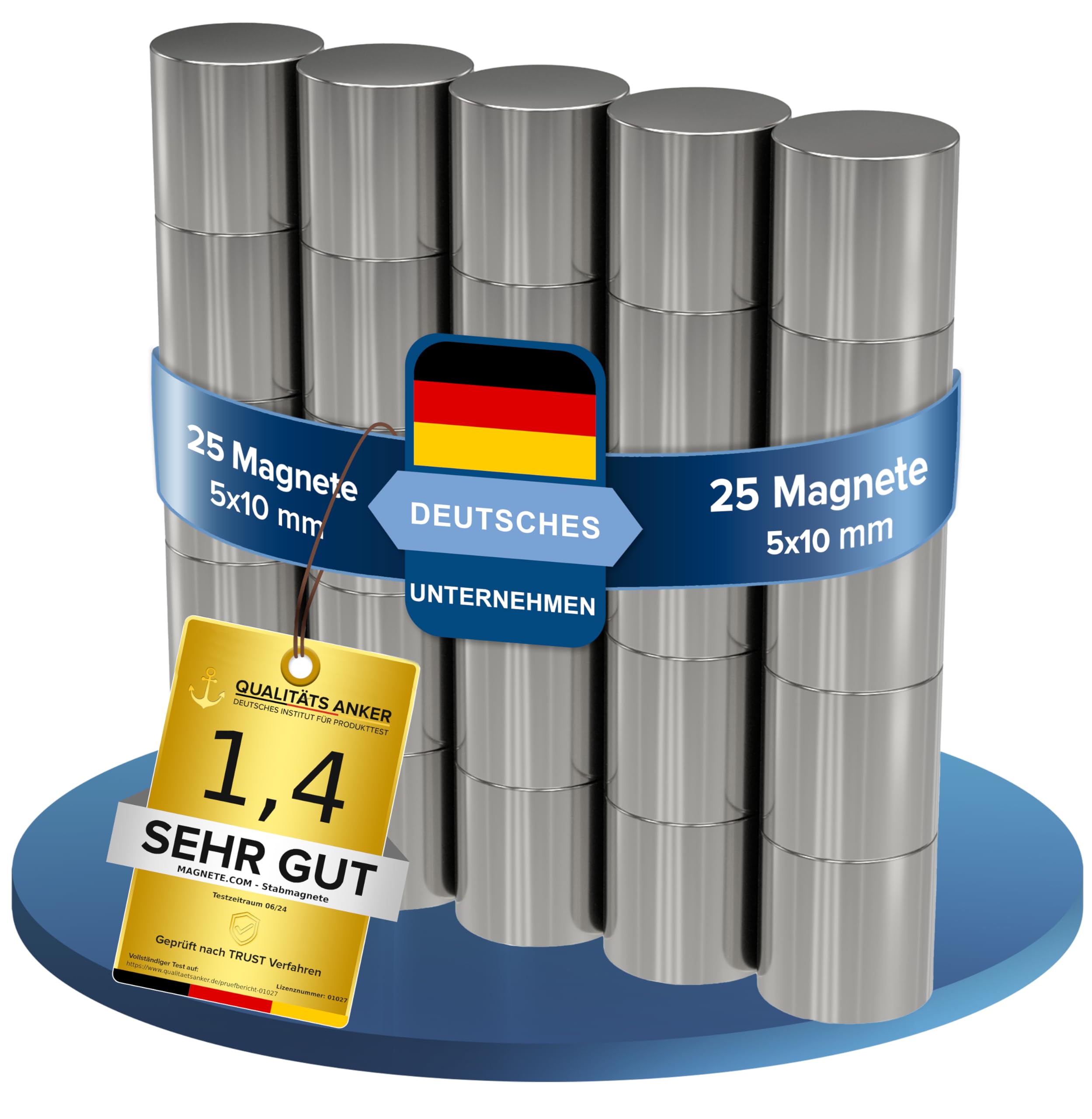 20×10×5 mm Quadermagnet N35 vernickelt kaufen