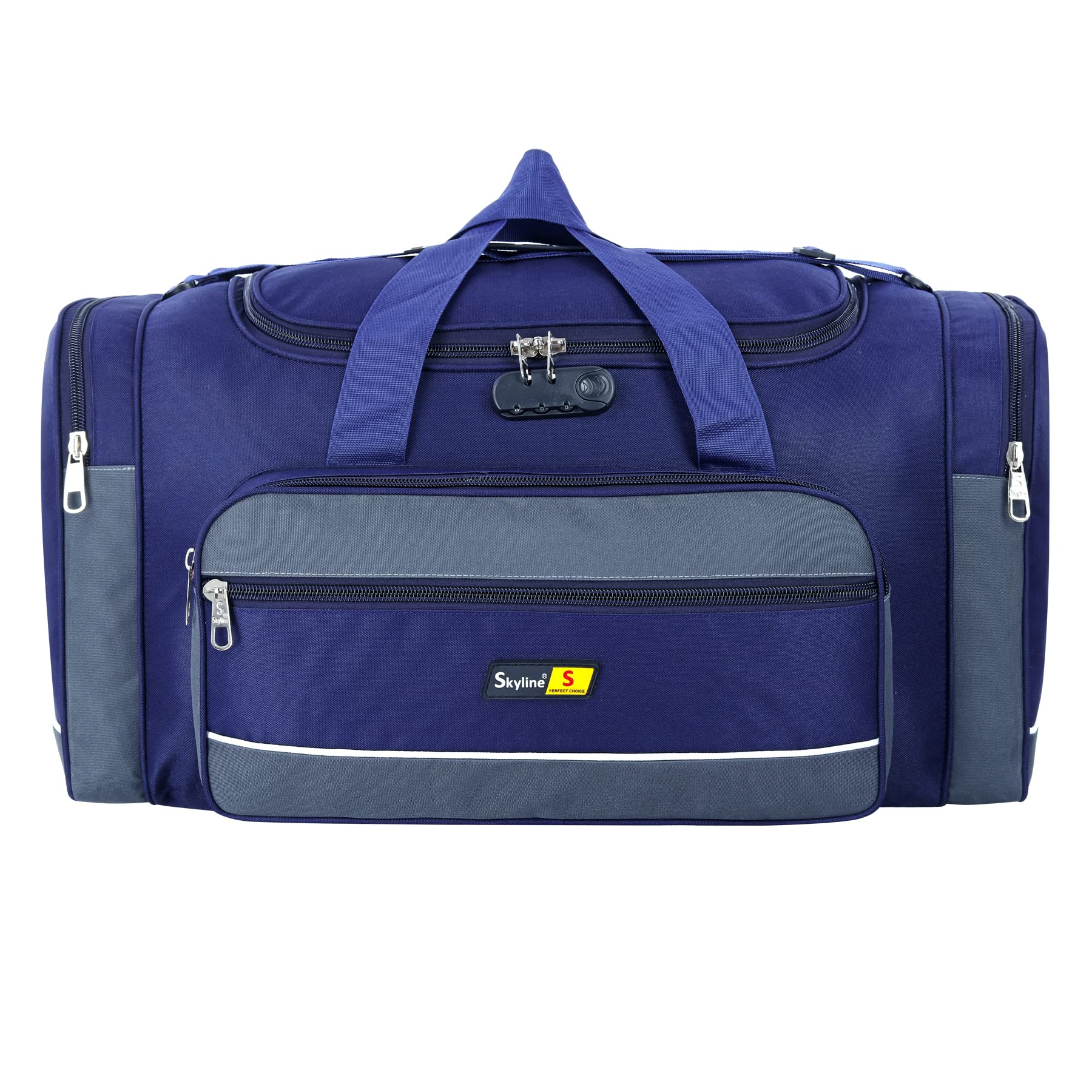 Polyester 70 Ltrs Without Wheel Travel Duffel Bag for Men and Women (Navy Blue)-image-27