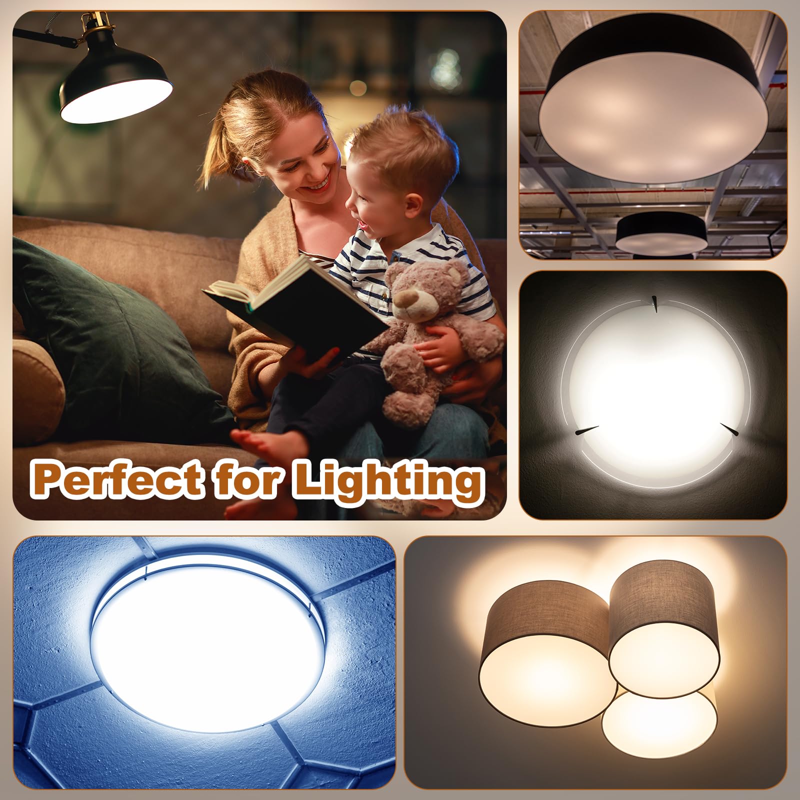 PATIKIL 305mm/12" Pantalla Difusora, Difusor de Luz para Lámpara Acrílico Hoja Difusora Redonda para Tambor Lámparas Pantallas Luces Colgantes, 1.7mm Grosor, Blanco Translúcido
