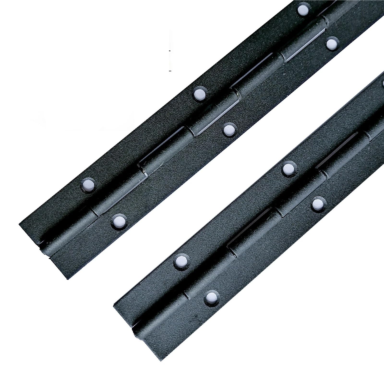 Bisagra de piano de 16 pulgadas de 270 grados de largo, pesadas bisagras continuas para herrajes de muebles, bisagras de gabinete de madera(2 piezas plateadas)