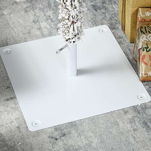 Miniatura 9 de HOMCOM Árbol de Navidad artificial flocado de 6 pies de alto con 226 ramas de nieve, apertura automática, base de acero, color verde