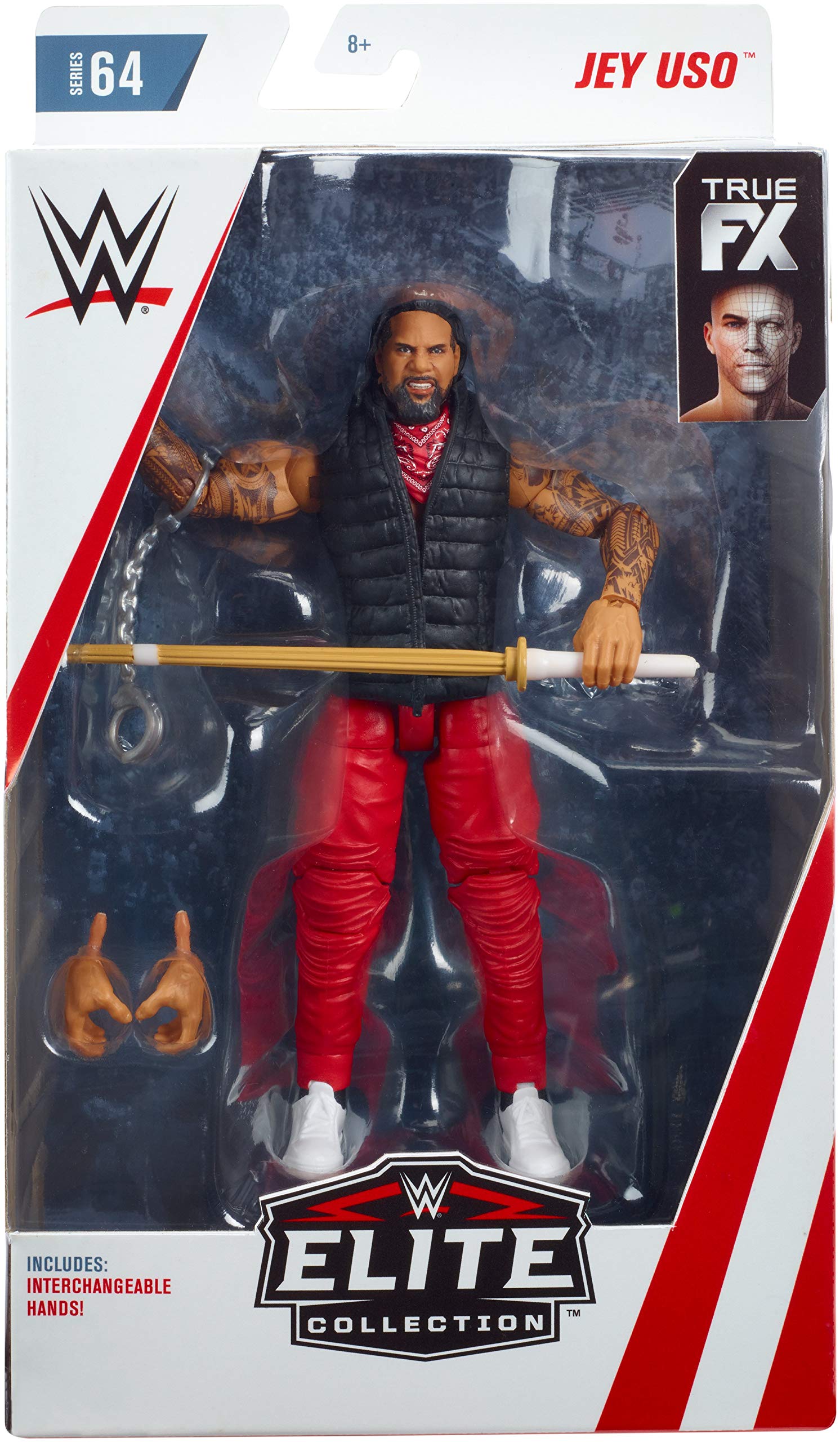 Amazon.com: WWE Jey Uso Elite Collection Deluxe Action Figure with