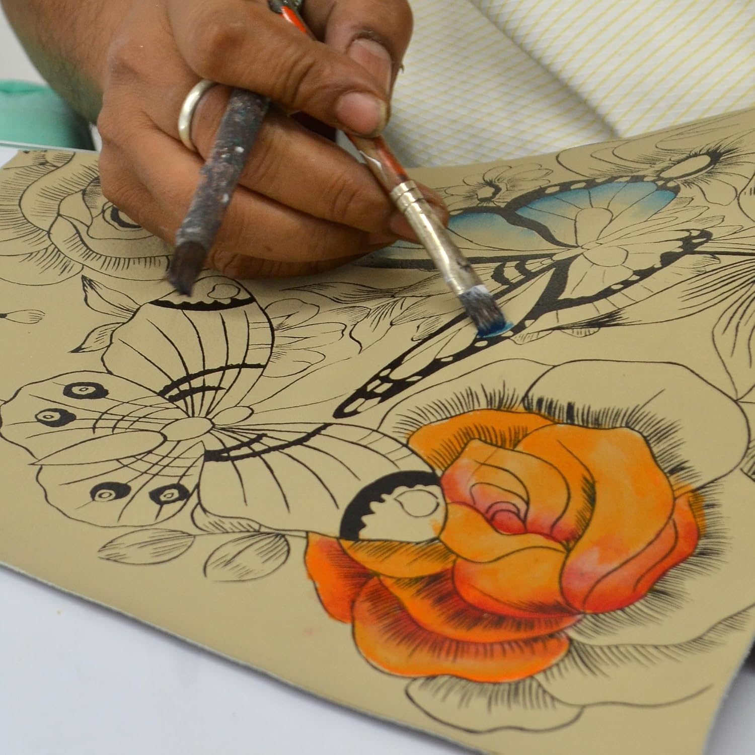 Anna by Anuschka Women's Hand Painted Genuine Leather Organizer Wallet | Hand Painted - Image 2