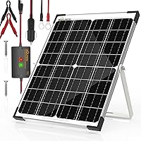 SOLPERK 25W 12V Waterproof Solar Battery Charger Kit with 8A Controller - Monocrystalline Panel for RV Boat Car Truck Tractor