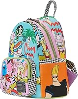 Vista 2 de Loungefly Mini mochila de collage retro de Cartoon Network, Multi, Mochila