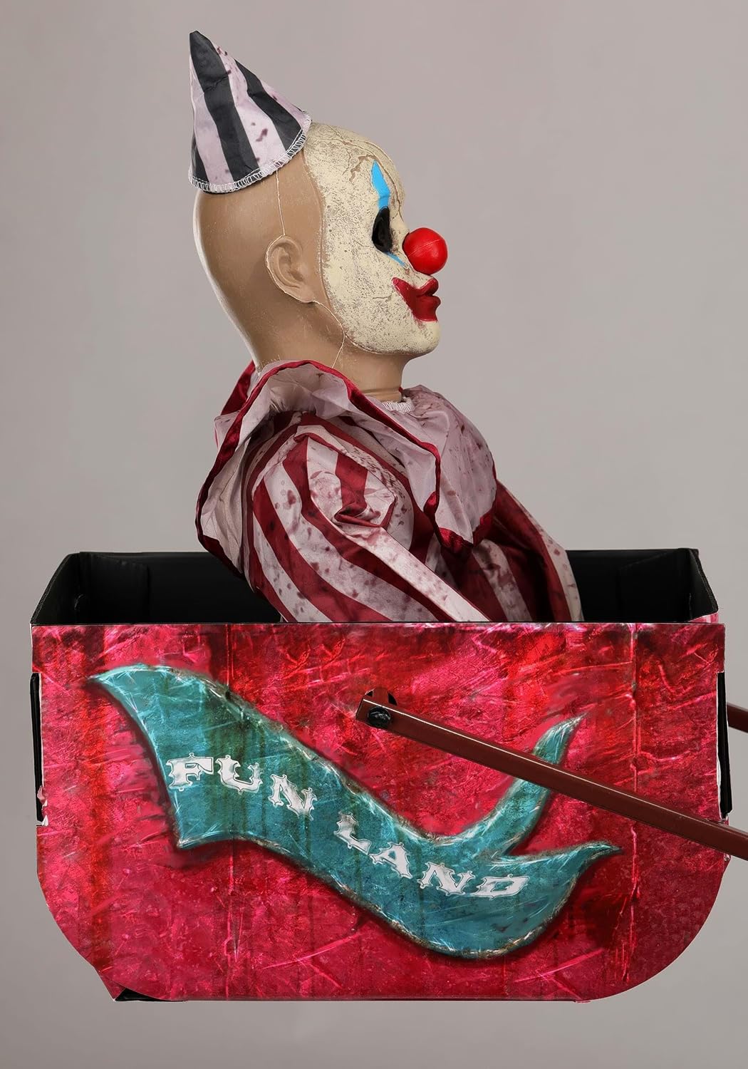 Fun Costumes 6FT Animated Evil Clown Ferris Wheel Decoration, Indoor Outdoor Scary Carnival Display — Movement and Sound