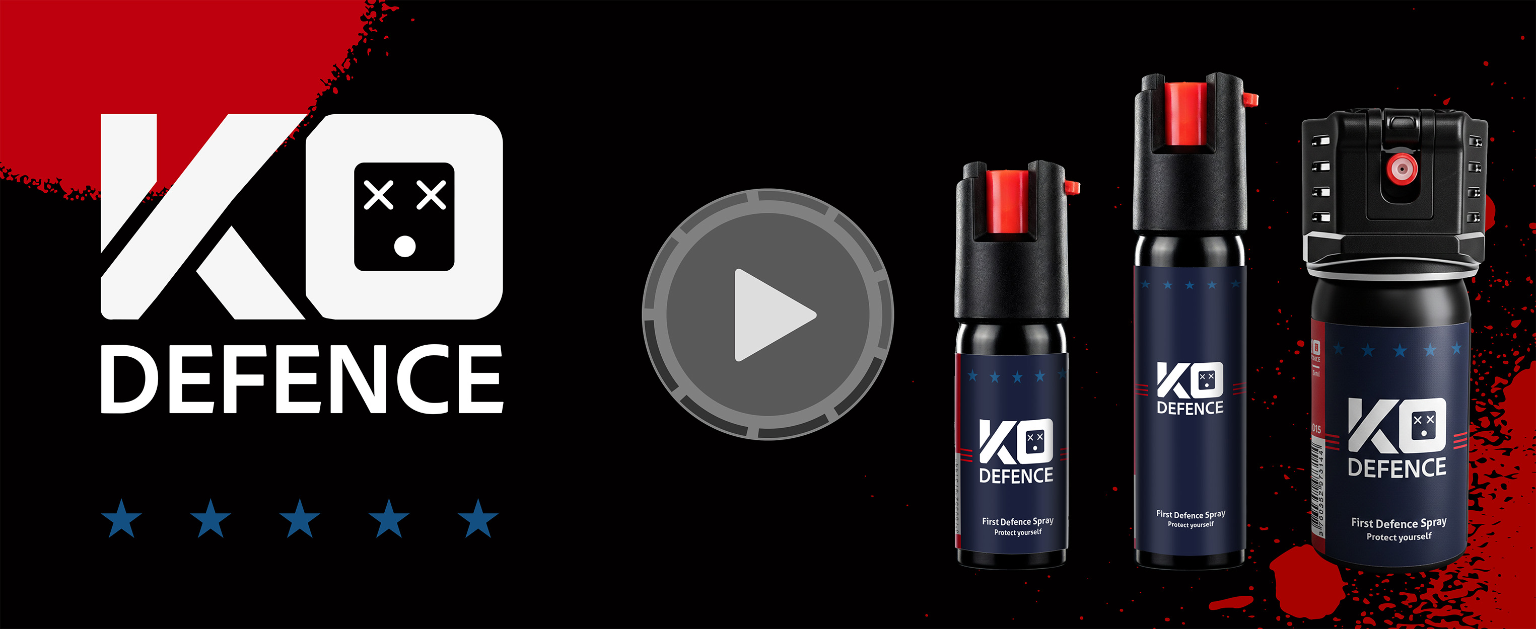 KO Color Spray 15ml Gel Rosso Anti-Aggressione - Gittata 4 Metri - Spray Marcante Con Ugello Xtrem Speedshoot - 3