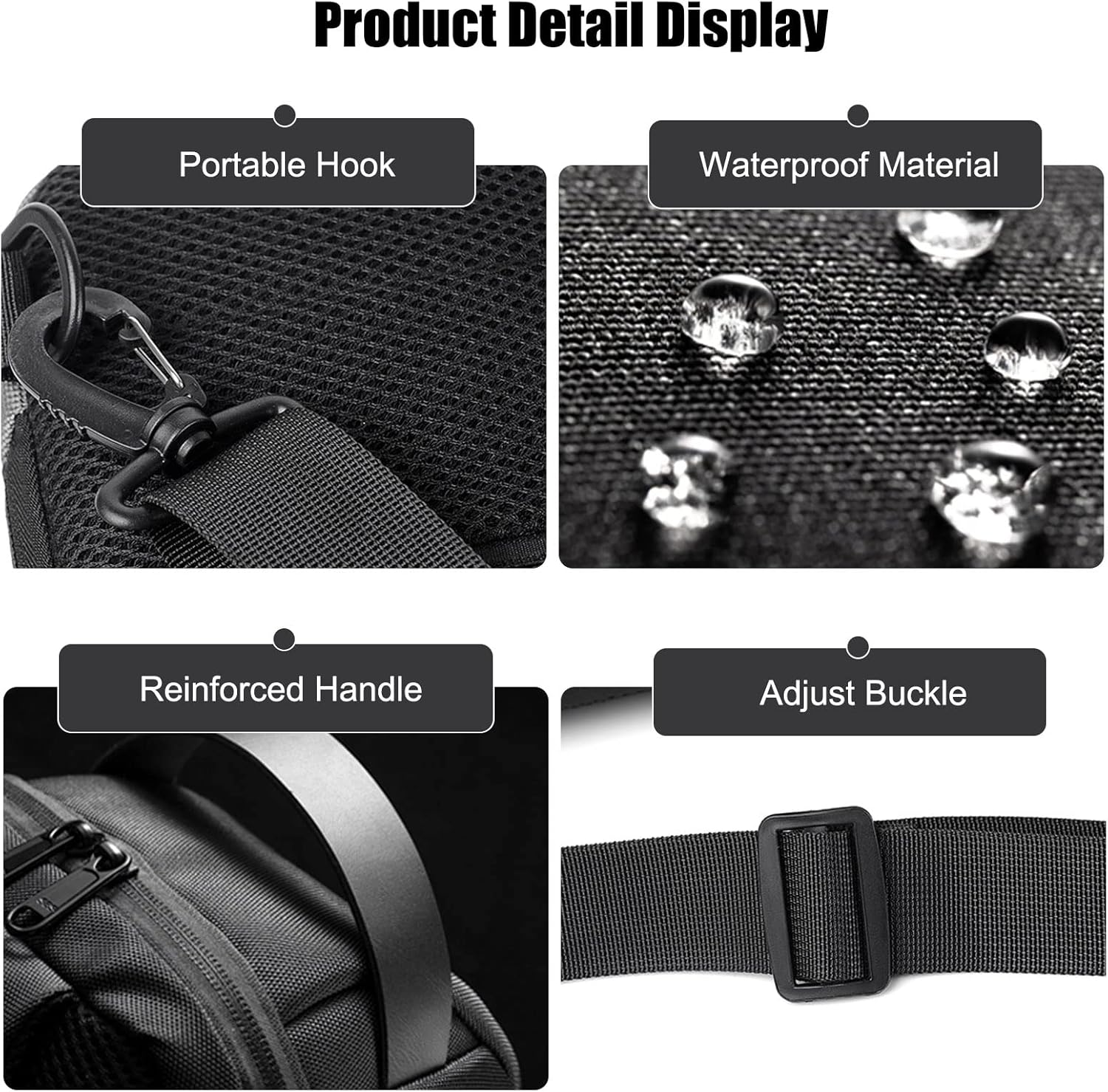 FANDARE Anti-Theft Sling Bag Chest Shoulder Backpack Crossbody Bags for Men Women Cover Pack Hiking Small Rucksack with USB Charging Port for Business Travel Hiking Bicycle Sport Gym Pack Blue - Image 6