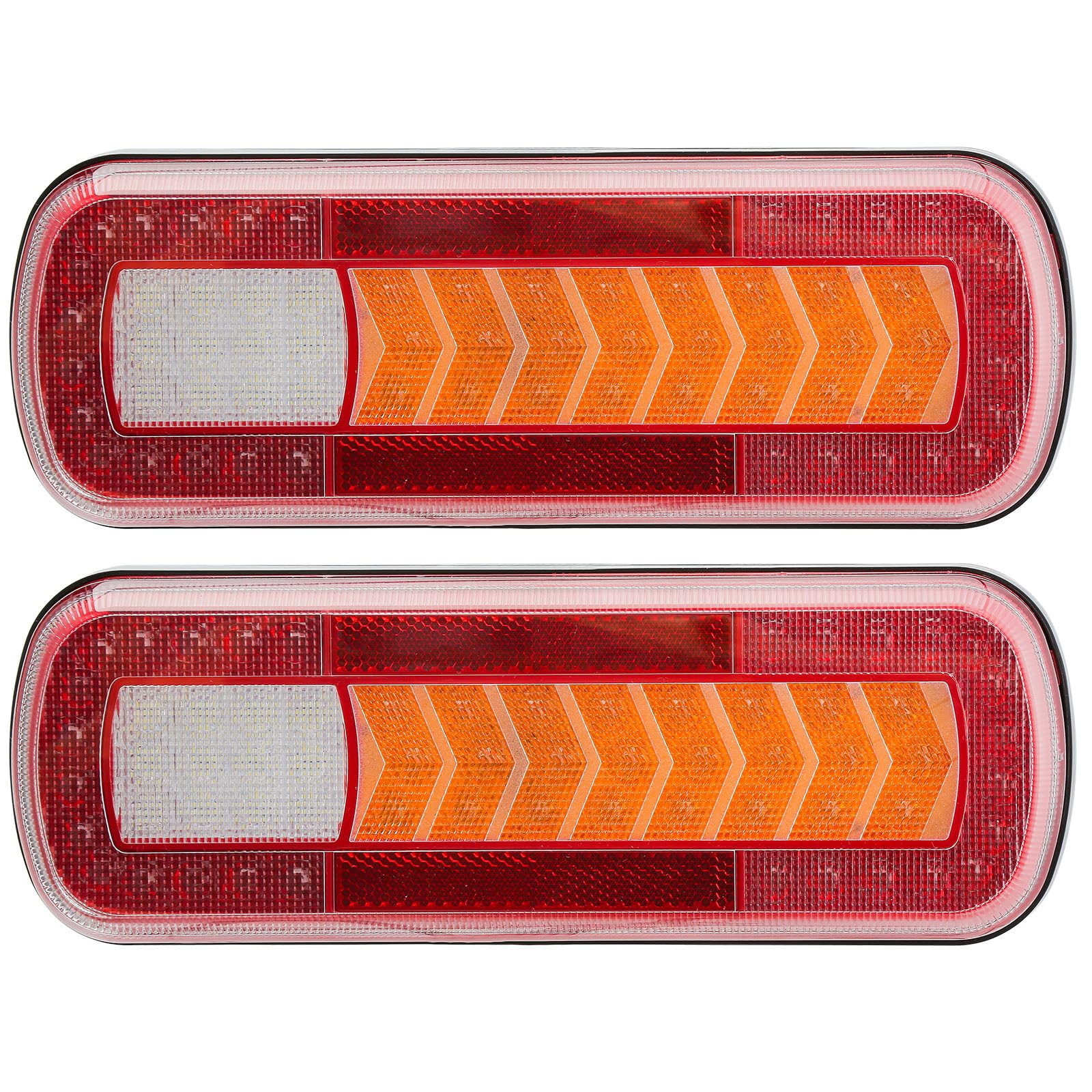 SPARKMOTO 2 x Multifunctional Led Trailer Lights 12V 24V Universal,Waterproof Trailer Tail lamps,LED Trailer Rear Lights for Truck Lorry Vans Caravan