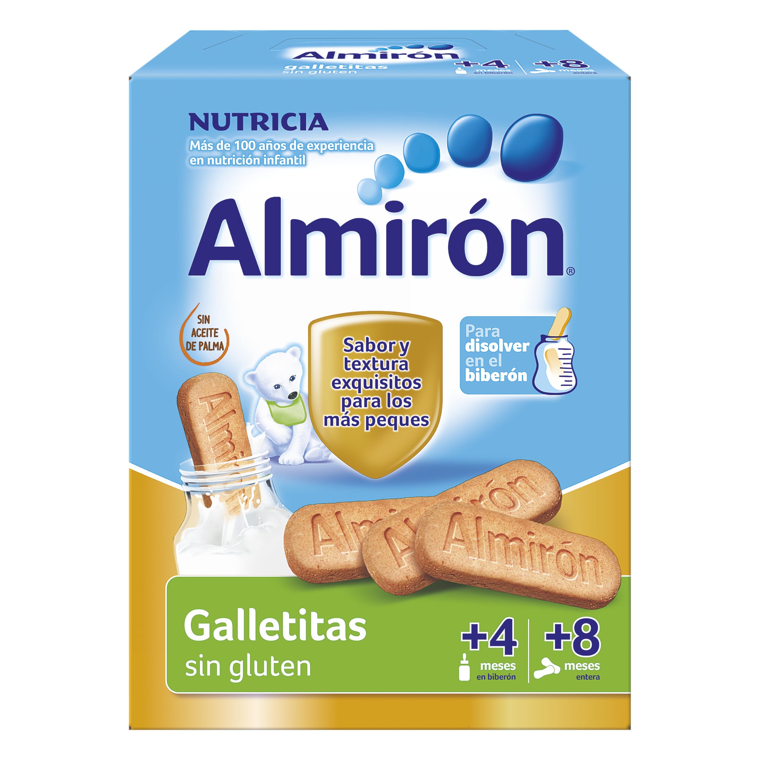 Almirón, Galletas para Bebé Sin Gluten, a partir de 4 Meses, 250g