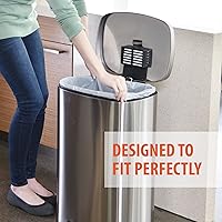 Vista 3 de iTouchless 40 bolsas de basura altas, se adaptan a cubos de basura de 13 galones, 14 galones, 15 galones y 16 galones, forros de basura extra