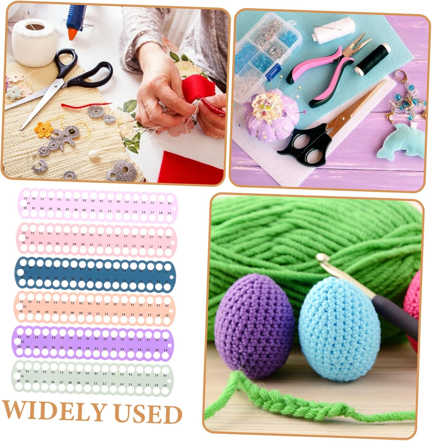 CORHAD 6pcs Reusable Embroidery Organizer Thread Holder Plastic Floss Organizers for Cross Stitch