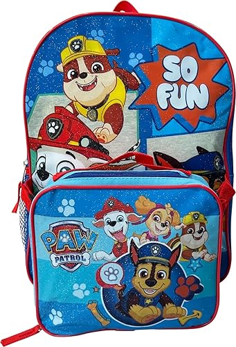 Mochila de Paw Patrol con bolsa de almuerzo, Azul, Mochila