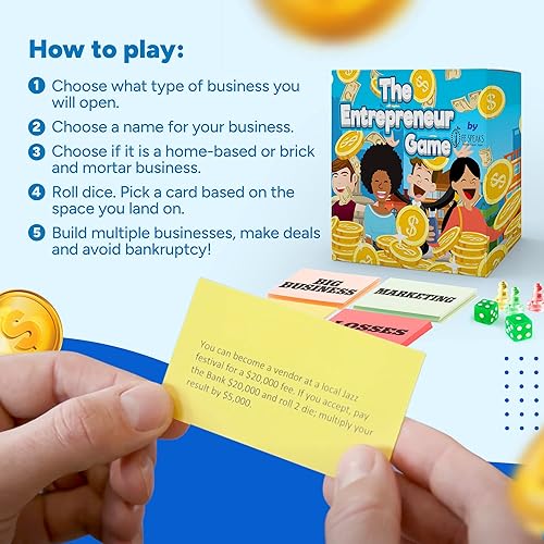 Miniatura 3 de Juego de mesa - The Entrepreneur Game- Premiado juego de mesa de finanzas empresariales acreditado por STEM para emprendimiento - Aprende a crear