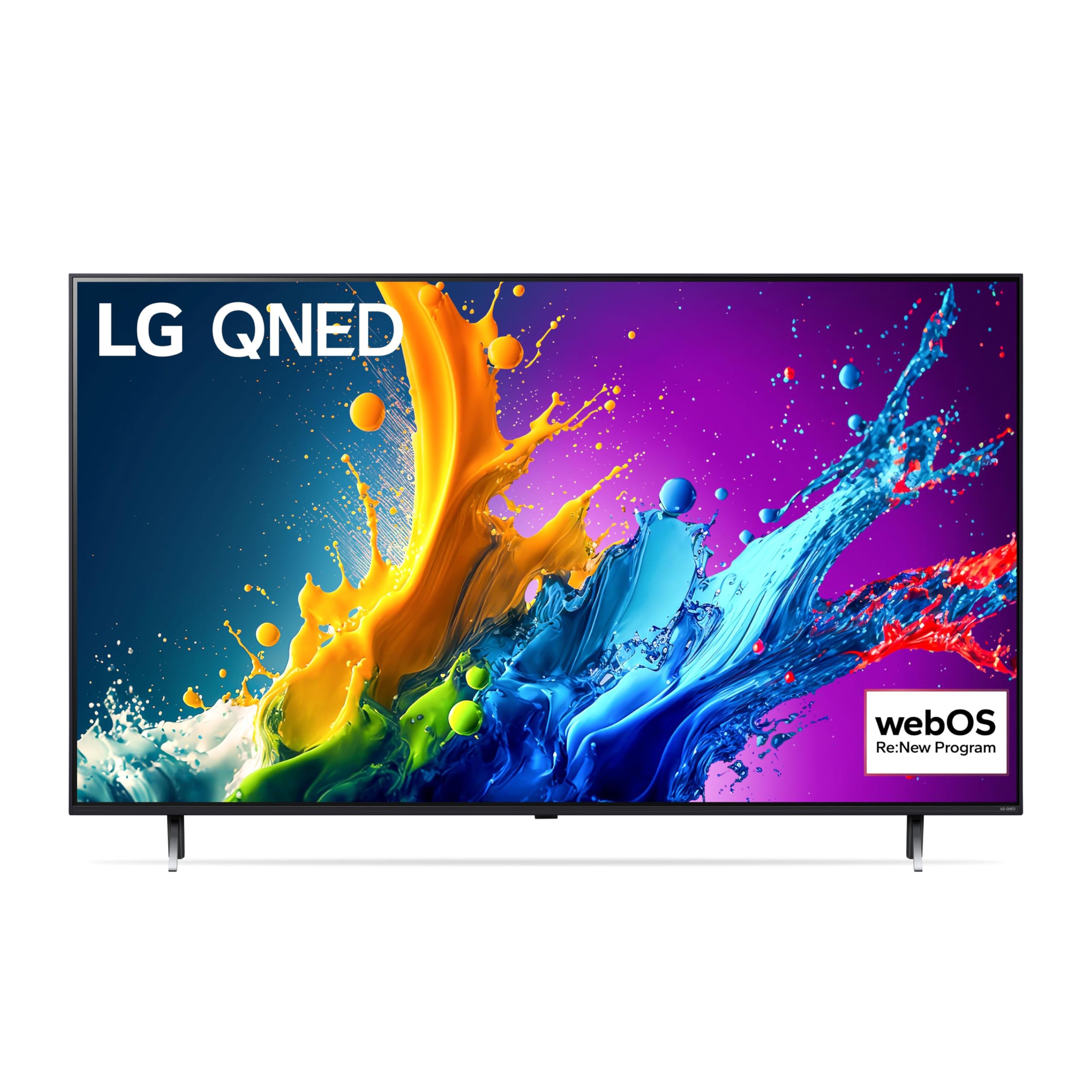 LG QNED 65'', Serie 80 2024, 65QNED80T6A, Smart TV 4K, Processore α5 Gen7, Design slim, 20W, 3 HDMI, Filmmaker Mode, Game Optimizer, Alexa, Wi-Fi, webOS 24, Telecomando puntatore