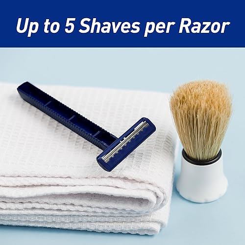 Miniatura 5 de MED PRIDE Maquinilla de afeitar médica, afeitadora de doble filo (Medpride desechables, paquete de 50 unidades, cuchillas gemelas y fácil agarre