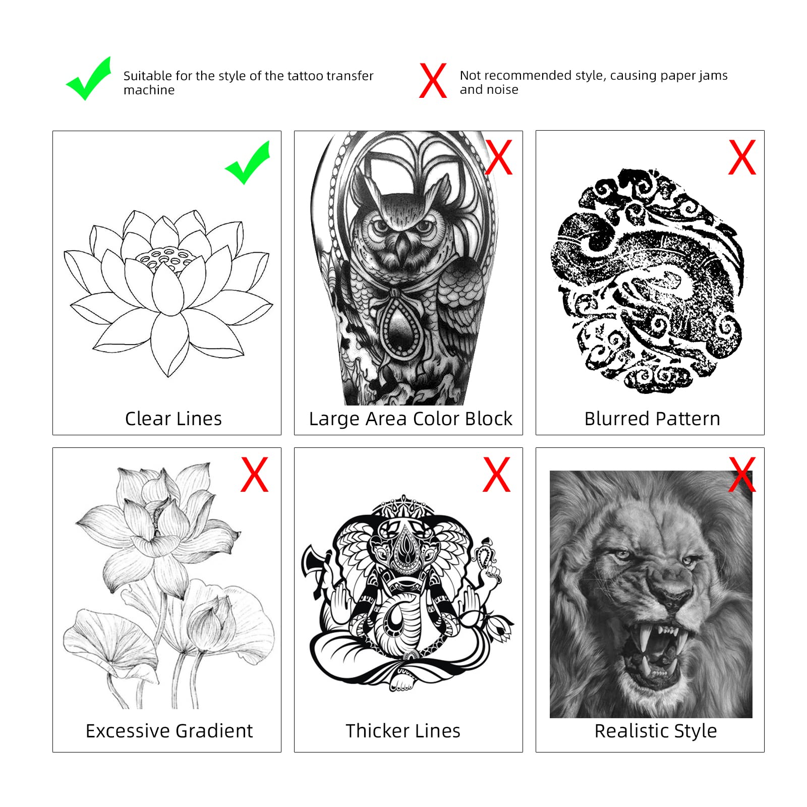 ATOMUS Tattoo Transfer Maschine Copier Thermische Schablone Transfer Maschine Set Temporäre und Permanente Tattoo Lieferungen