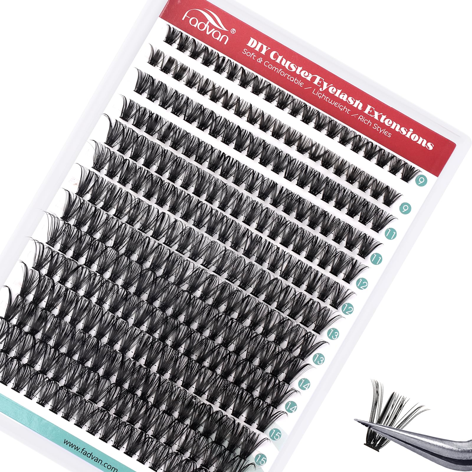 Easy Fan Lashes Self Fanning Volume Russian Eyelash Extensions 0.05D Curl Mixed 8-14mm Automatic Blooming Volume Easy Fan Lashes FADVAN(0.05-D-814) — view 31