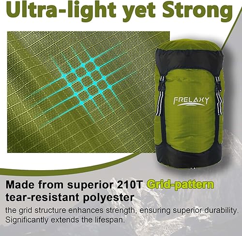 Miniatura 3 de Frelaxy - Bolsa de compresión con 40% más de almacenamiento Saco de dormir de compresión con capacidad de 11 L, 18 L, 30 L y 45 L, resistente al