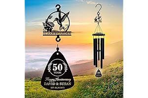 Memorial Wind Chimes for Mom - Personalized Outdoor Hummingbird Wind Chimes