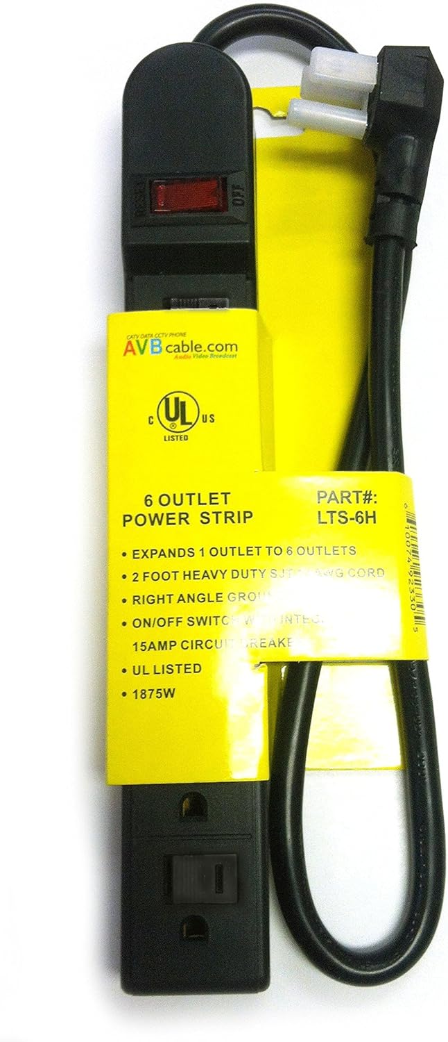AVBcable LTS-6H Power Strip with packaging label